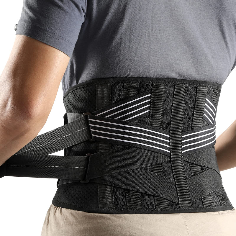 AGPTEK Back Support Belt, Back Brace for Men Women Lower Back Pain Relief with 7 Stays, Waist Lumbar Support with 3D Honeycomb Breathable Mesh Design for Sciatica Scoliosis, L: 37.4-45.3in - NewNest Australia