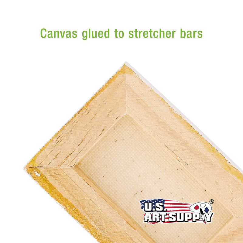 US Art Supply 4" x 6" Mini Professional Primed Stretched Canvas (1-Pack of 12-Mini Canvases) - NewNest Australia