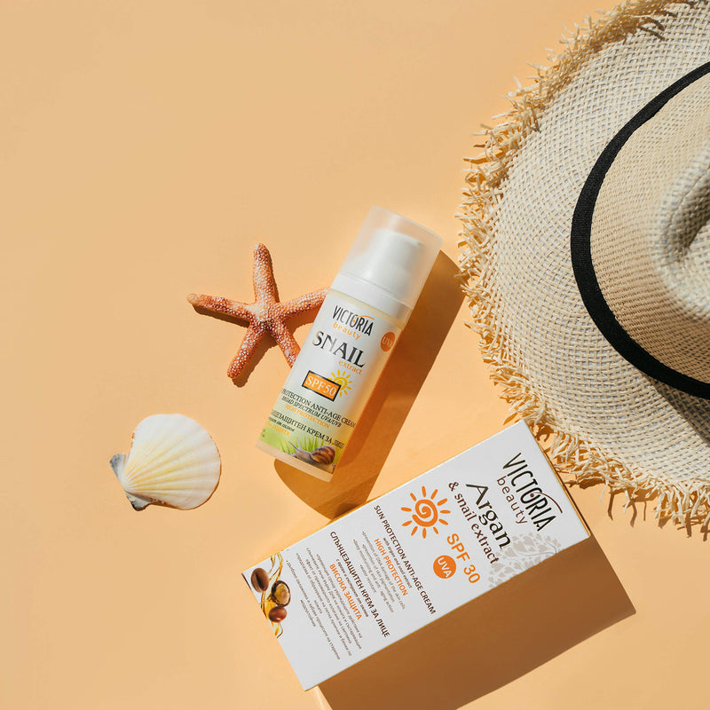 Snail Extract + Argan Oil Sun Protection SPF30 Cream - Natural Ingredients - Regenerates and Protects the Skin in the Summer and Winter from Both UVA and UVB Rays - NewNest Australia