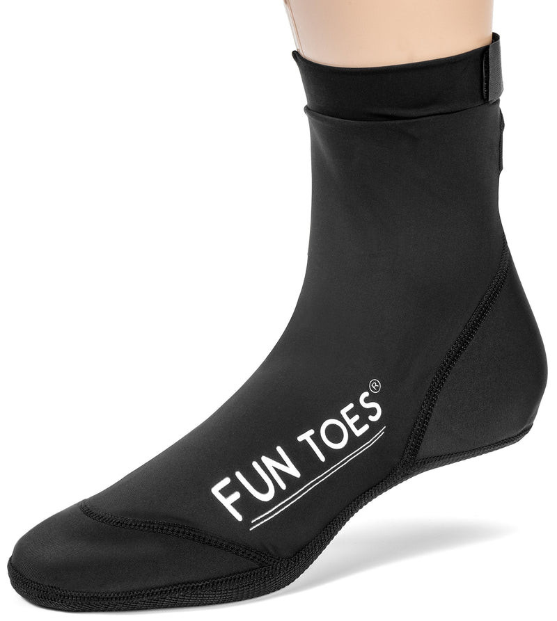 FUN TOES 2 Pairs BEACH SOCKS for Volleyball Soccer, Camping, Rafting, Diving and all sand sports X-Large Black-blue - NewNest Australia