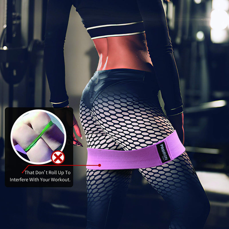 PROIRON Fabric Exercise Resistance Bands for Women Leg Glute Workout, Non-Slip Booty Bands Resistance Loops, Yoga Pilates Training #4-Set of 3 (light+medium+heavy) - NewNest Australia