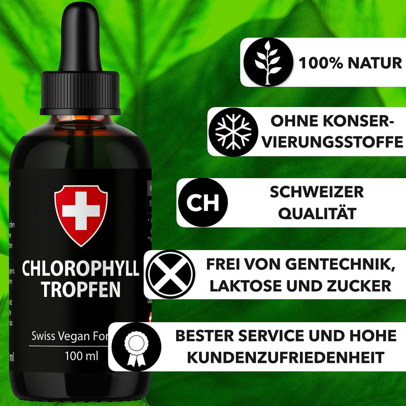 Chlorophyll Liquid From Alfalfa, 100Ml Liquid Chlorophyll With 200Mg Liquid Chlorophyll Per Daily Dose, Chlorophyll Drops Are An Alternative To Chlorophyll Tablets - NewNest Australia