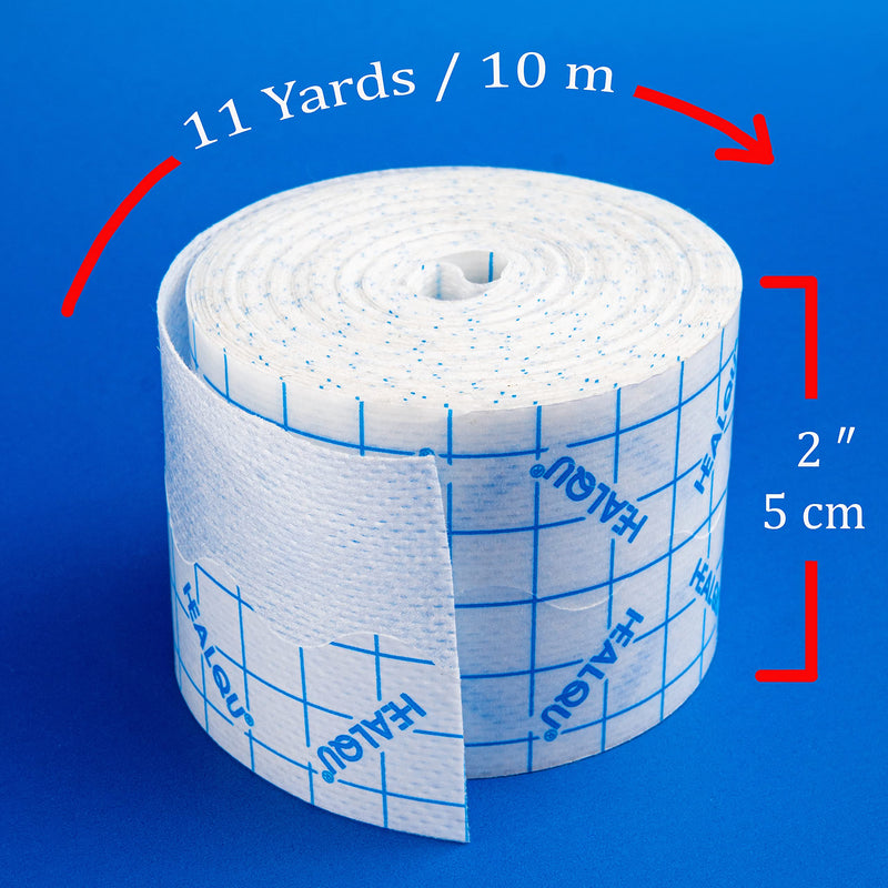 Retention Tape Non Woven Adhesive Breathable Wear Resistent Fabric Easy Release Backing with Grid (2x11) 2x396 Inch (Pack of 1) - NewNest Australia