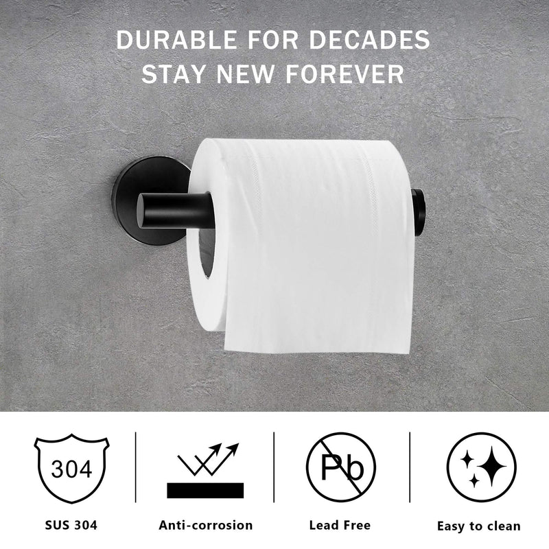 MARMOLUX ACC Toilet Paper Holder Bathroom Hardware Accessory Paper Towel Holder 4.7 Inches Lavatory Tissue Roll Hanger Wall Mount Toilet Roll Holders Heavy Duty Stainless Steel Modern Matte Black - NewNest Australia