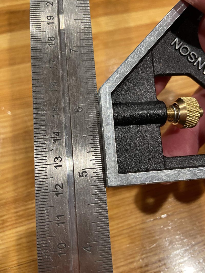 Swanson Tool Co TC132 12-Inch Combo Square with Cast Zinc Body, Stainless Steel Ruler and Brass Bolt 12 Inch - NewNest Australia