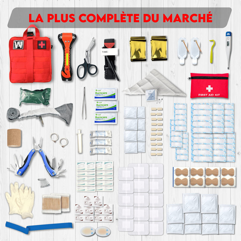 Woncrow First Aid Kit + Mini Travel Pharmacy - Car First Aid Kit, Emergency Equipment, Motorcycle Accessories - Emergency Bag Filled Bicycle First Aid Bag Home Pharmacy Bag Suitcase First Aid Kit Car - NewNest Australia