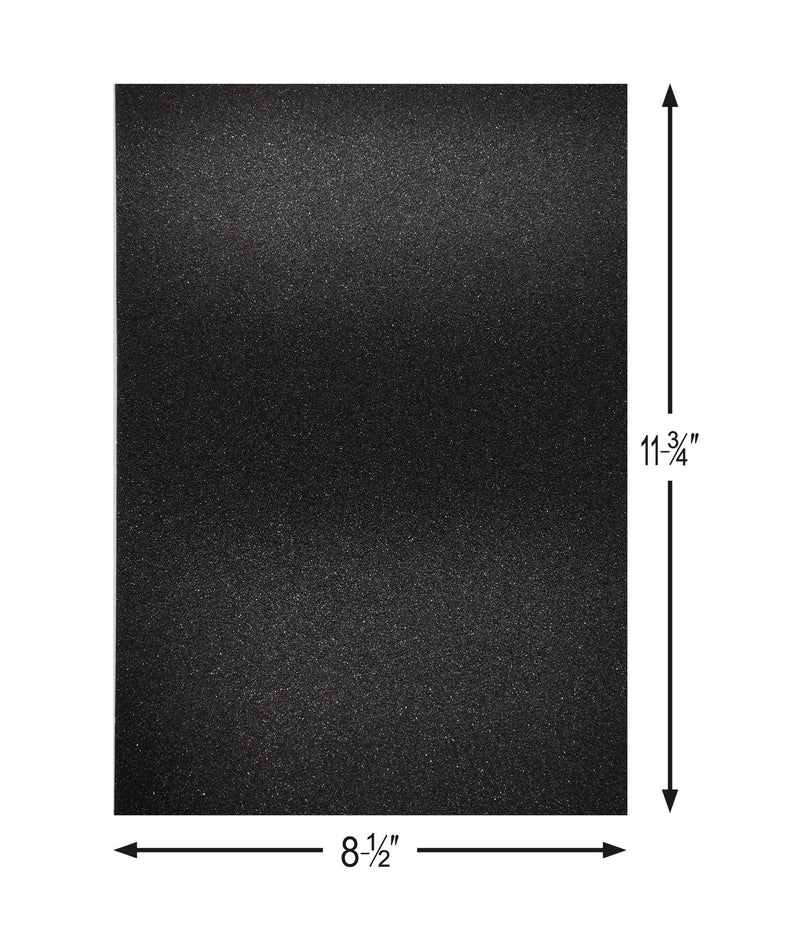 YZH Crafts Glitter Cardstock Paper,No-Shed Shimmer Glitter Paper, DIY Party Deco, 8 Inch X 12 Inch, 10 Sheets, A4 Size (Black) Black - NewNest Australia