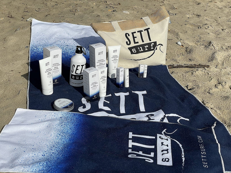 SETT SPF30 Reef Safe 100% Mineral Sunscreen 200ml. Rubs into skin clear. - NewNest Australia