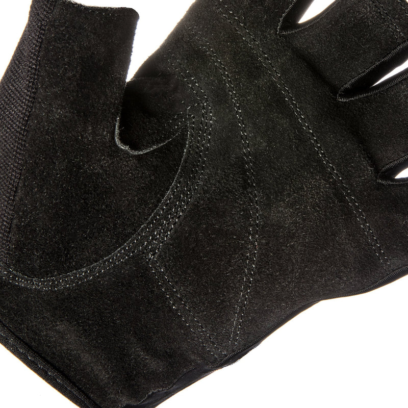 Contraband Black Label 5150 Mens Pro Leather Fingerless Weight Lifting Gloves - Durable Light - Medium Padded Split Leather Gym Gloves - Perfect Classic Lifting Gloves (Pair) X-Large - NewNest Australia