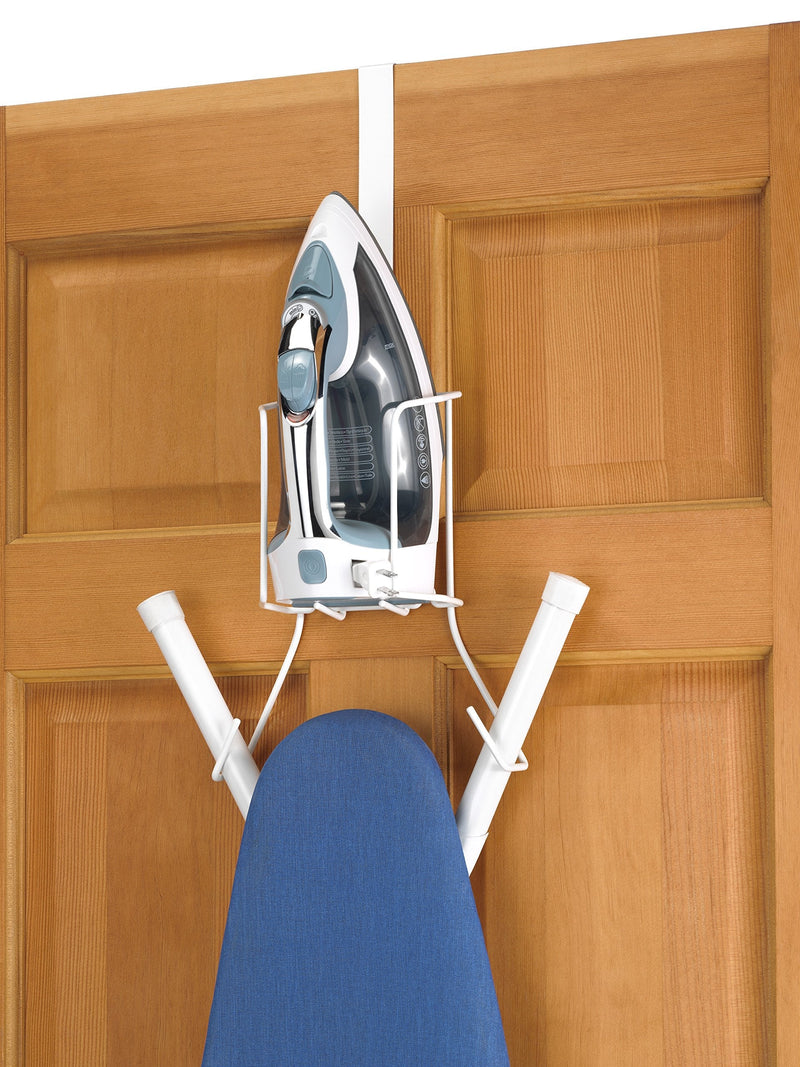 Whitmor Wire Over The Door Ironing Caddy - Iron and Ironing Board Storage Organizer - NewNest Australia