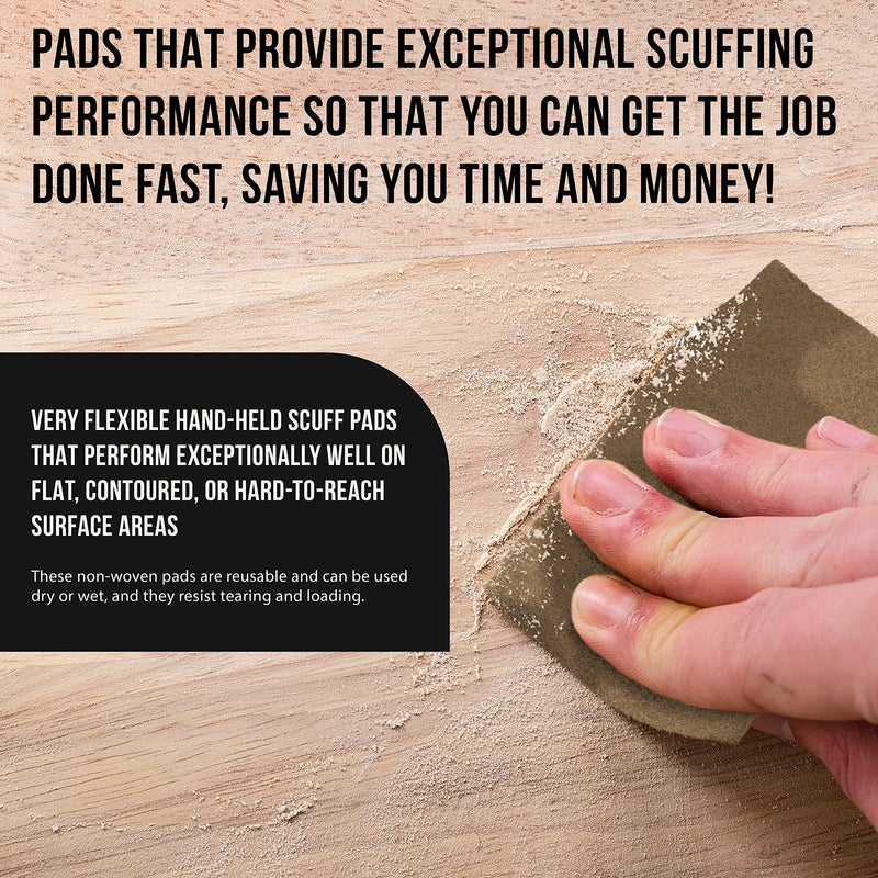 Dura-Gold Premium 6" x 9" Gold Coarse Scuff Pads, Box of 10 - Scuffing, Scouring, Sanding, Paint Primer Prep Adhesion Scratch - Surface Preparation For Automotive Car Auto Body Repair Woodworking Wood - NewNest Australia