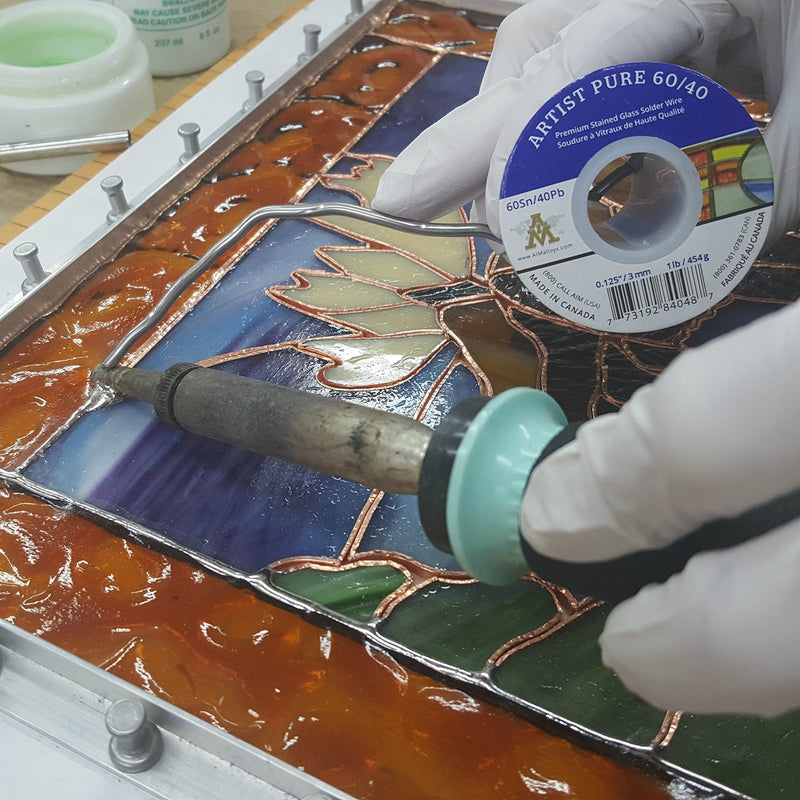 Artist Pure 60/40 Premium Stained Glass Solid Core Solder Wire, 1/8" Diameter, 1 Pound Spool - NewNest Australia