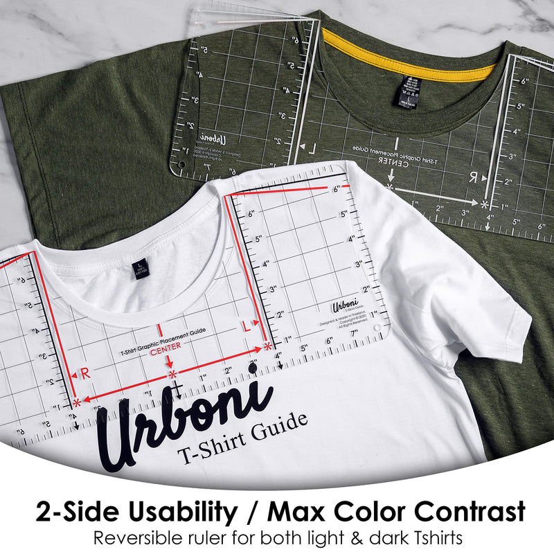 Tshirt Ruler Guide for Vinyl Alignment, T shirt Rulers to Center Designs, T shirt Alignment Tool Vinyl Placement, Tshirt Guide Ruler for Heat Press, Tee Shirt Ruler for Vinyl Alignment and Measurement 1 Pack - NewNest Australia