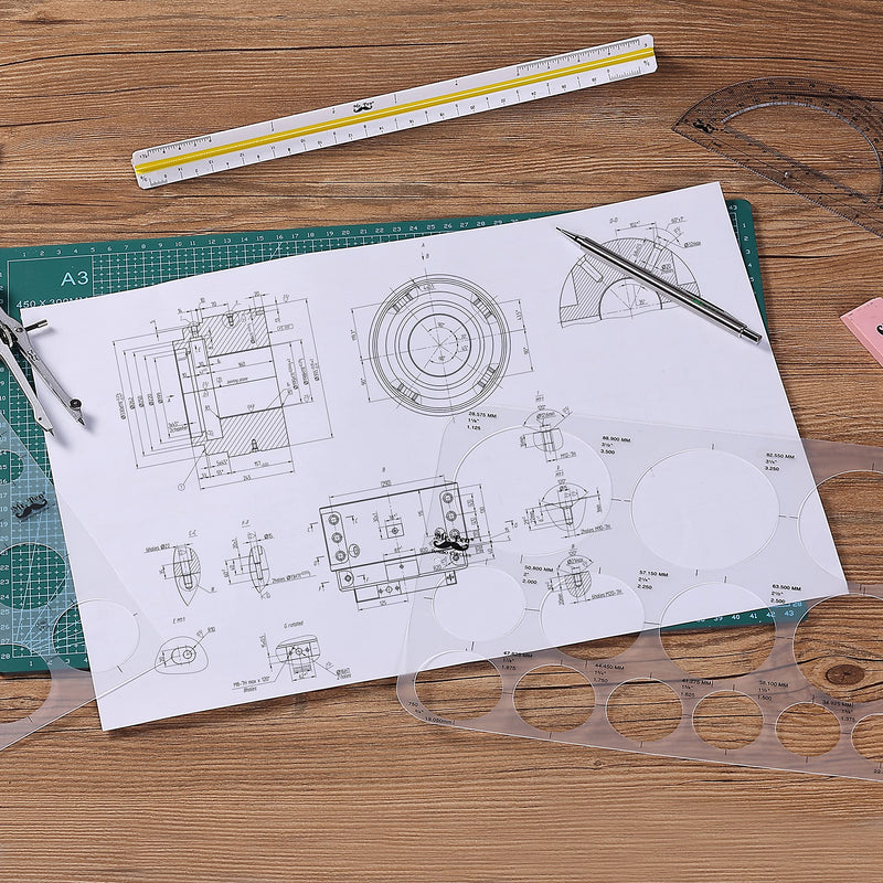 Mr. Pen- Circle Template, 2 pcs, Large and Small Size, Circle Stencil, Circle Ruler, Circle Templates for Drafting, Circle Template for Drawing, Circle Tracers for Drawing, Circle Tracer - NewNest Australia