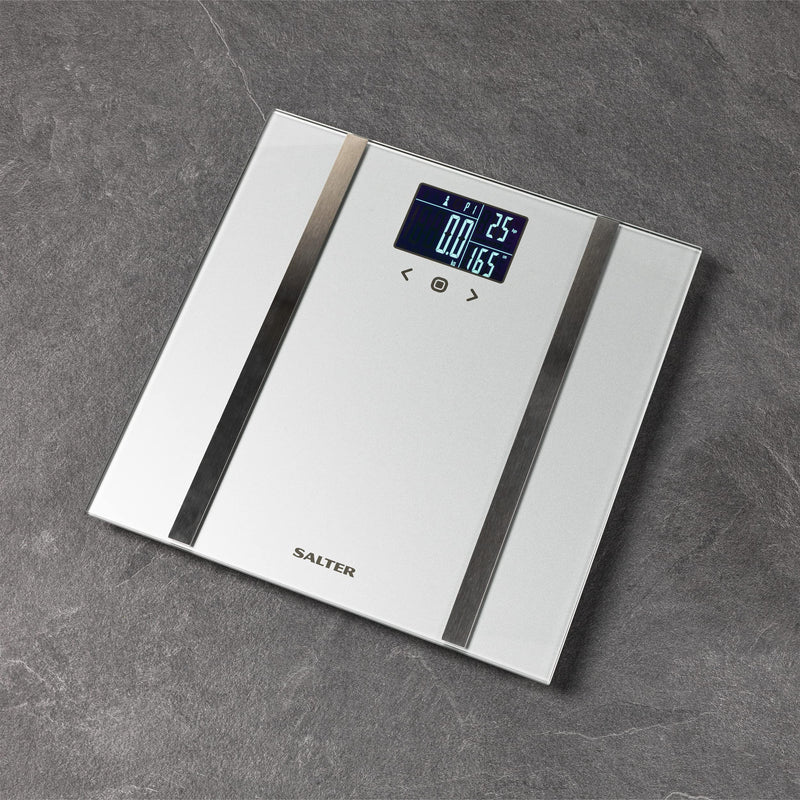 Salter 9183 Sv3R Dashboard Analysis Electronic Glass Bathroom Scale Digital Bathroom Scale Max 180Kg Body Fat Water Bone Muscle Mass Athlete Mode Memory 12 Users - NewNest Australia