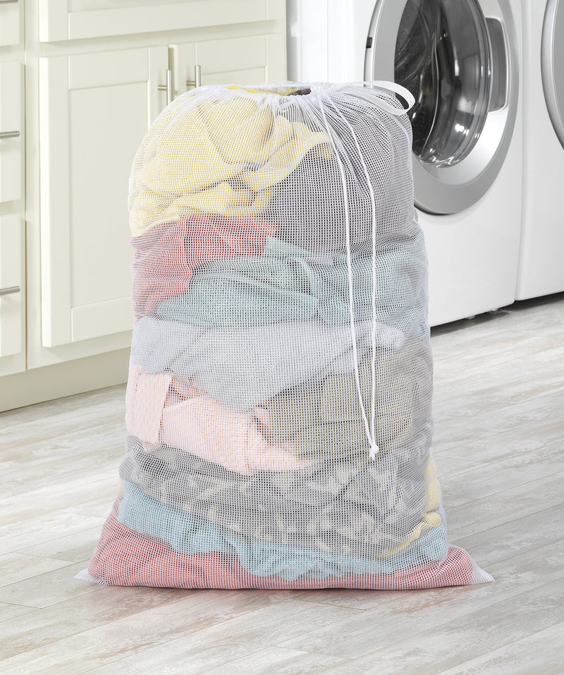 NewNest Australia - Whitmor Mesh Laundry Bag - White, 6154-111 