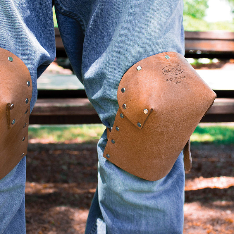 Bucket Boss Pro Leather Knee Pads 92013, Tan|Brown - NewNest Australia