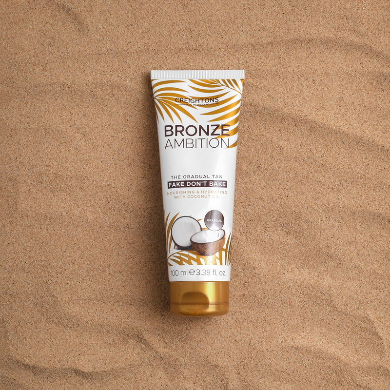 Creightons Bronze Ambition The Gradual Tan Fake Don't Bake (100ml) - Gradual tanning formula blended with coconut oil to create a natural, long lasting & streak-free tan,1 Pack - NewNest Australia