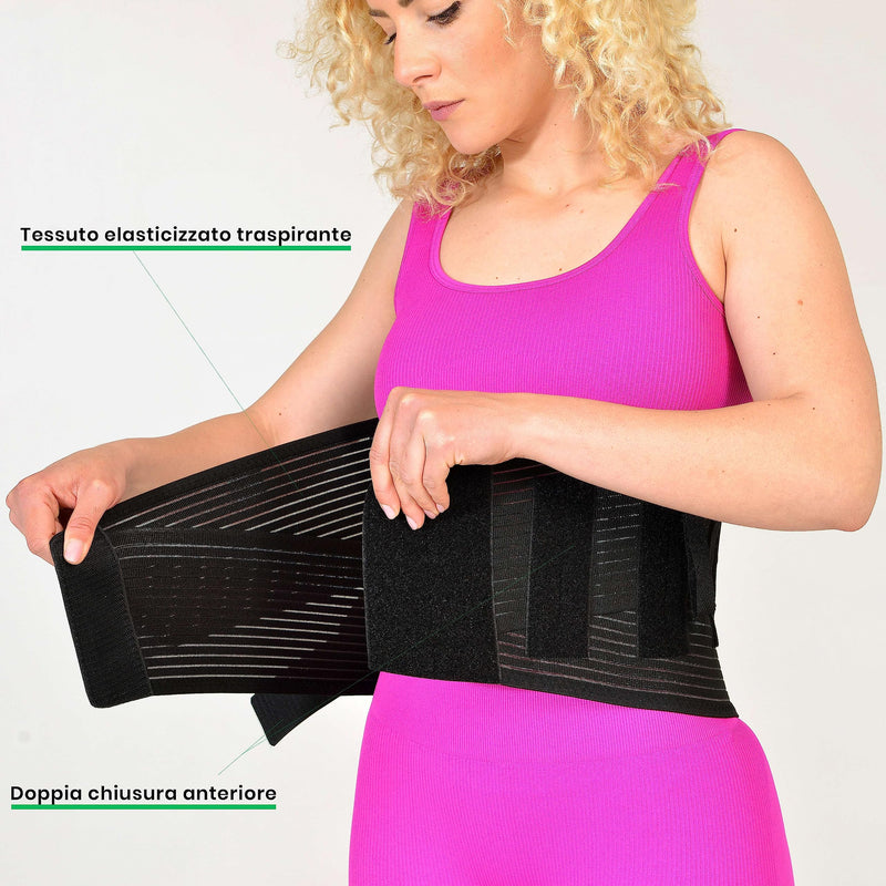 Sporttherapy Lumbar Band, Universal Back Support, Orthopedic Lumbar Bust With Removable Rails, Lumbar Elastic Band For Stabilizing The Sacro-Lumbar Area, L (100/120 Cm) - NewNest Australia