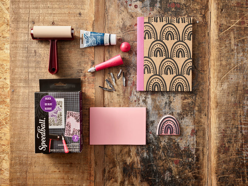 Speedball Super Value Block Printing Starter Kit – Includes Ink, Brayer, Lino Handle and Cutters, Speedy-Carve - NewNest Australia