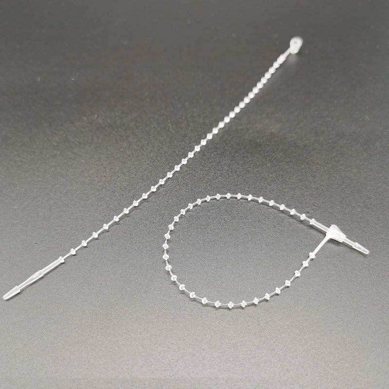 Lucas shops 5" Pin Adjustable Security Beaded Loop Tie Plastic Paper Prices Tag Fasteners(1000pcs) - NewNest Australia