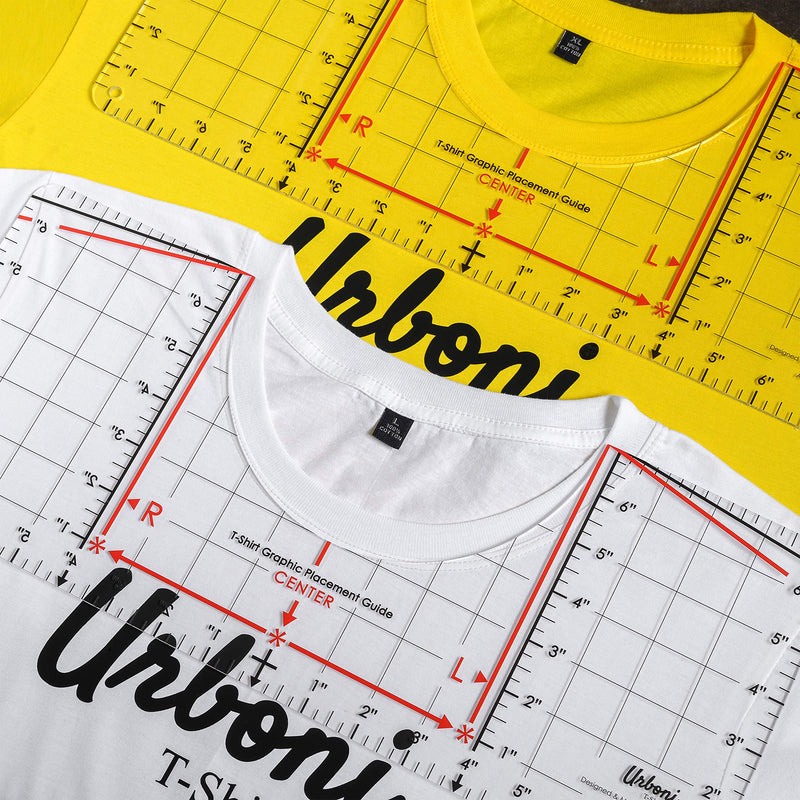 Tshirt Ruler Guide for Vinyl Alignment, T shirt Rulers to Center Designs, T shirt Alignment Tool Vinyl Placement, Tshirt Guide Ruler for Heat Press, Tee Shirt Ruler for Vinyl Alignment and Measurement 1 Pack - NewNest Australia