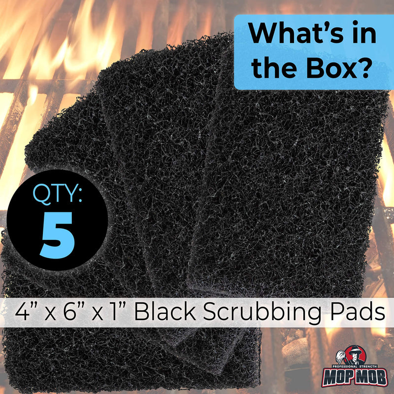Restaurant-Grade Griddle Cleaning Pads 5 Pack. Use on Metal Grills, Cast Iron Cooktops & Stainless Steel Flat Tops. Quickly Cleans & Scours Baked-On Grease & Carbon. Heavy Duty, 4x6 Grit Scouring Pads - NewNest Australia