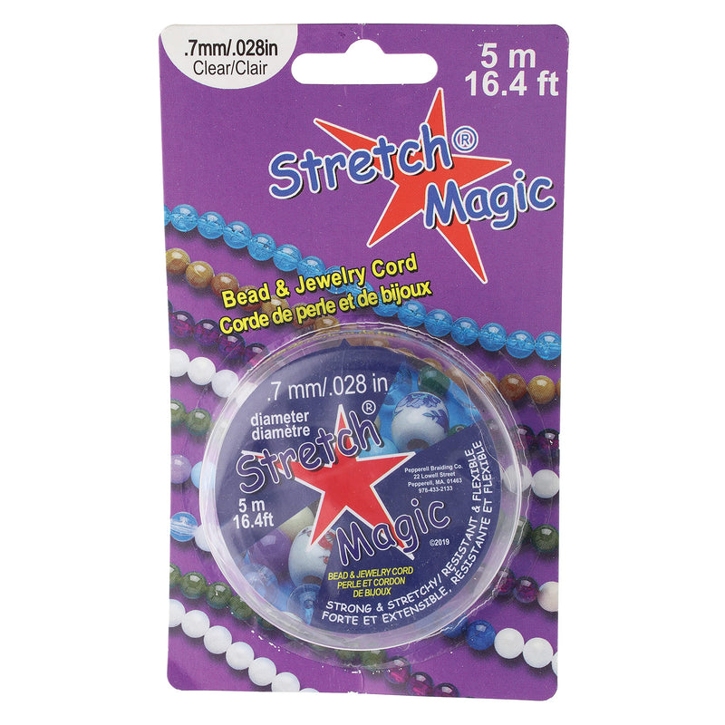 Pepperell SMF-1-5 0.7mm Stretch Magic Bead and Jewelry Cord, 5m, Clear - NewNest Australia
