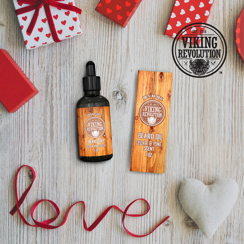 Viking Revolution - Beard Oil 30ml - Cedar Wood & Pine Fragrance - Beard Oil for Men with Organic Argan and Jojoba Oils. Softens And Strengthens The Beard And Mustache Beard Oil Beard Oil - NewNest Australia