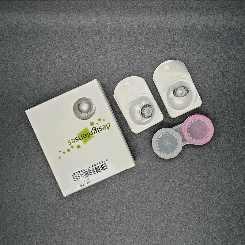 Designlenses Vampire Colored Contact Lenses For Halloween "White Fear" + Free Contact Lens Container (Within Germany) ), Black/White, Without Vision, Pack Of 2. - NewNest Australia