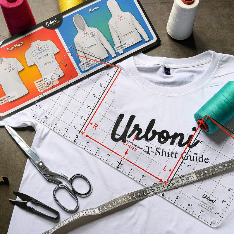 Tshirt Ruler Guide for Vinyl Alignment, T shirt Rulers to Center Designs, T shirt Alignment Tool Vinyl Placement, Tshirt Guide Ruler for Heat Press, Tee Shirt Ruler for Vinyl Alignment and Measurement 1 Pack - NewNest Australia