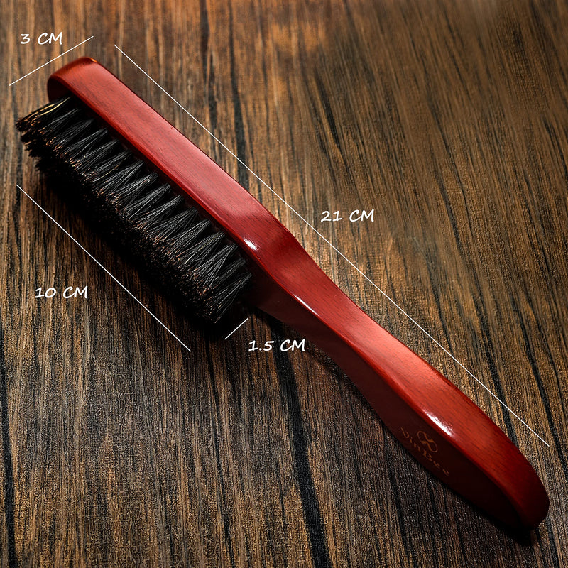 VinBee Beard Brush Boar Bristle Hair Brush Beard Brush for Men Facial Hair - Straightens & Promotes Beard Growth, Works with Natural Beard Oil & Beard Styling Balm to Soften Beard Red - NewNest Australia