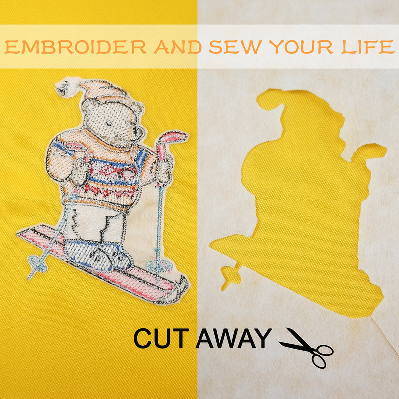 New brothread Cut Away Machine Embroidery Stabilizer Backing 8"x8" - 100 Precut Sheets - Medium Weight 2.5 Ounce - Fits 4x4 and 6x6 Hoops 8"x8" 100 sheets - NewNest Australia