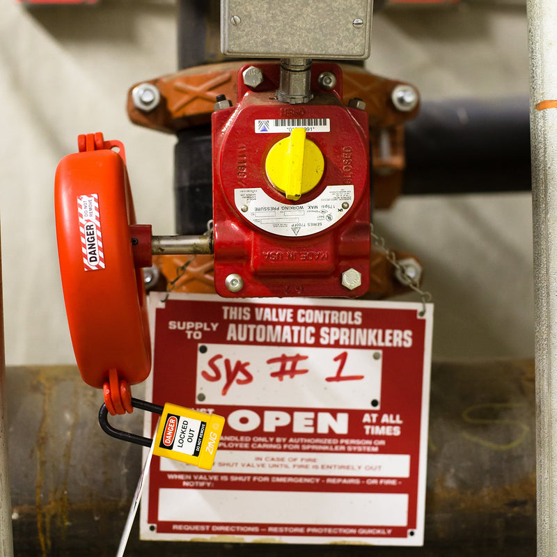 Lockout Safety Supply 7246 Gate Valve Lockout, 5" - 6.5" Wheel, Red - NewNest Australia