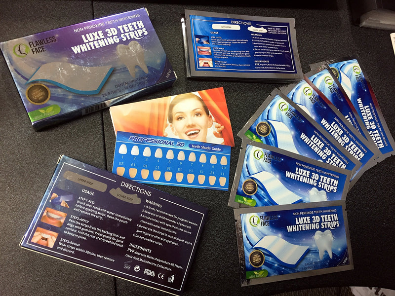 Teeth Whitening Strips - 28 Strips for Natural Clean Smile - 14 Days Advanced Non-Peroxide Teeth Whitening Kit - Home Tooth Whitening Non Crest Treatment 3D Advanced Effects - Free P&P - UK Seller - NewNest Australia