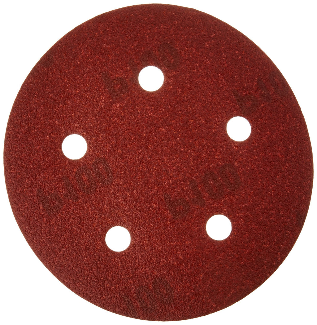 PORTER-CABLE 735501025 5-Inch Hook & Loop Sandpaper, 100 Grit with 5 Holes (25-Pack) - NewNest Australia