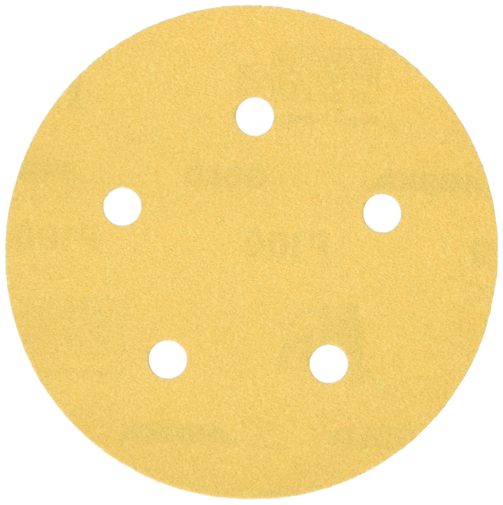 Mirka Gold 5 inch Sandpaper Discs / 5-Hole / 100-Grit / 50-Pack/Dustless Hook and Loop Sanding / 23-614-100 - NewNest Australia