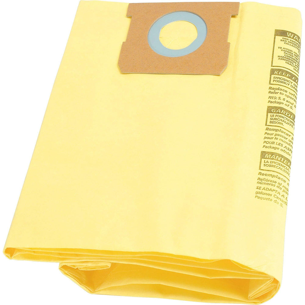 Shop-Vac 9067100 Genuine Type H 5-to-8-Gallon High-Efficiency Disposable Collection Filter Bag 2-Pack, Yellow - NewNest Australia