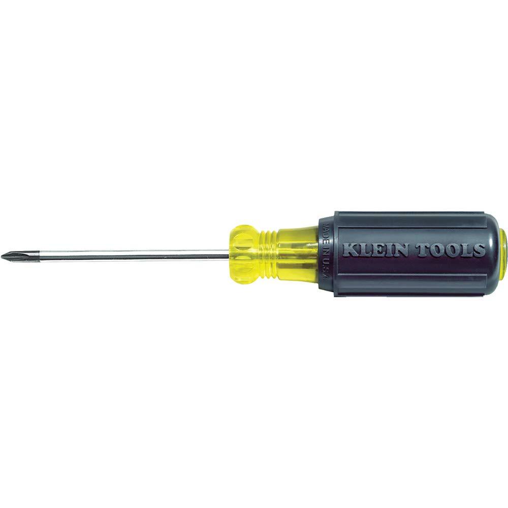 Klein Tools 603-3 #1 Phillips Head Screwdriver with 3-Inch Round Shank and Cushion Grip Handle - NewNest Australia