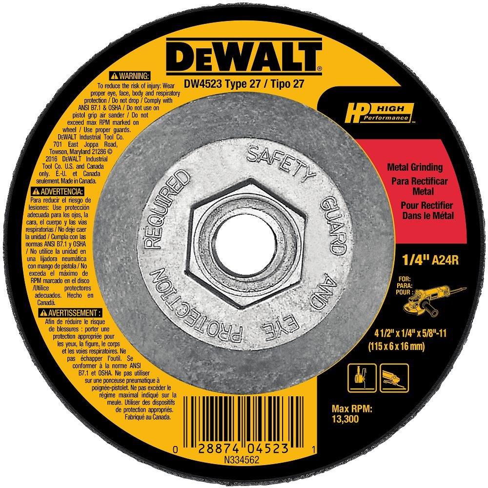 DEWALT Grinding Wheel, General Purpose for Metal, 4-1/2-Inch x 1/4-Inch x 5/8-Inch (DW4523) - NewNest Australia