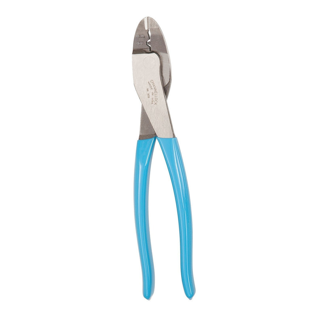 Channellock 909 9.5-Inch Wire Crimping Tool | Electrician's Terminal Crimp Pliers with Cutter are Designed for Insulated and Non-Insulated Connections | Forged from High Carbon Steel | Laser Heat-Treated Edges Last Longer | Made in the USA - NewNest Australia
