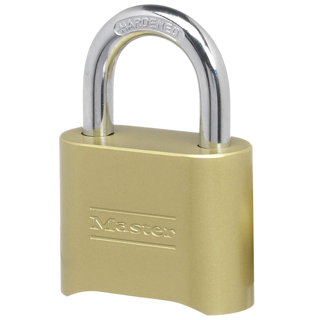 Master Lock 175D Locker Lock Set Your Own Combination Padlock, 1 Pack, Brass Finish Standard - NewNest Australia