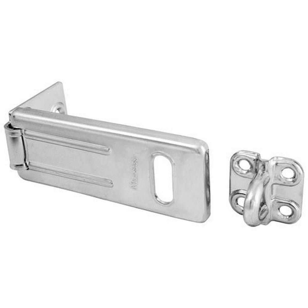 Master Lock Steel, Zinc Plated Hasp with Hardened Locking Eye, 3-1/2 in Long, 703D, 3-1/2 Inch Hasp Only - NewNest Australia