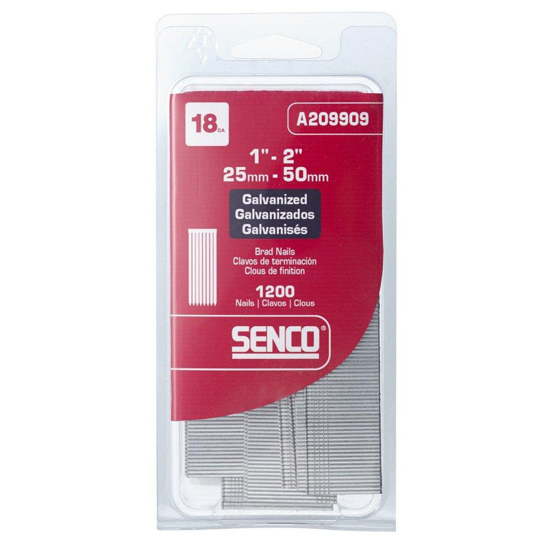 Senco A209909 18-Gauge-by-1-2-Inch Electro Galvanized Variety Pack Brads Original Version - NewNest Australia