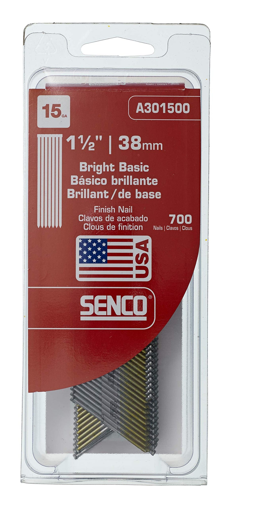 Senco A301500 15-Gauge by 1-1/2-Inch Bright Basic Finish Nails - NewNest Australia