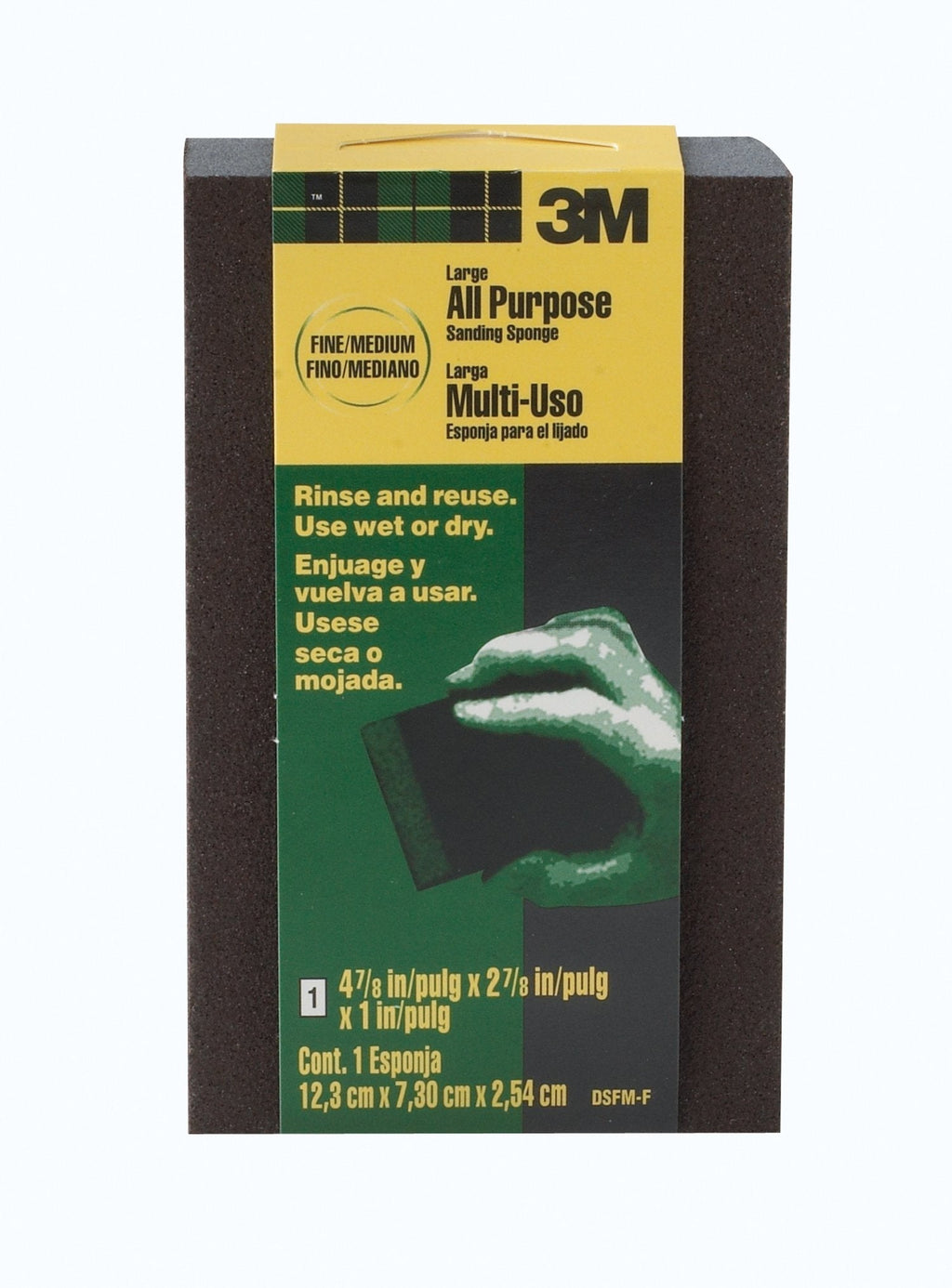 3M Large Area Sanding Sponge, 4.875-Inch by 2.875-Inch by 1-Inch - NewNest Australia