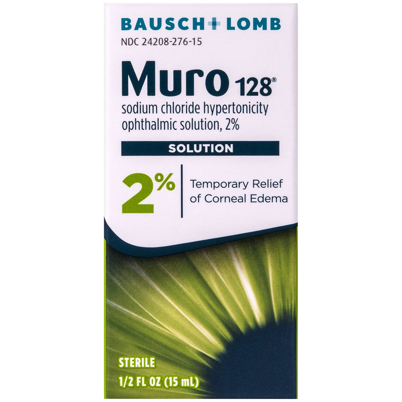 Eye Drops by Muro 128, Temporary Relief for Corneal Edema, 2% Solution, 0.5 Fl Oz 2% Solution - 5mL - NewNest Australia