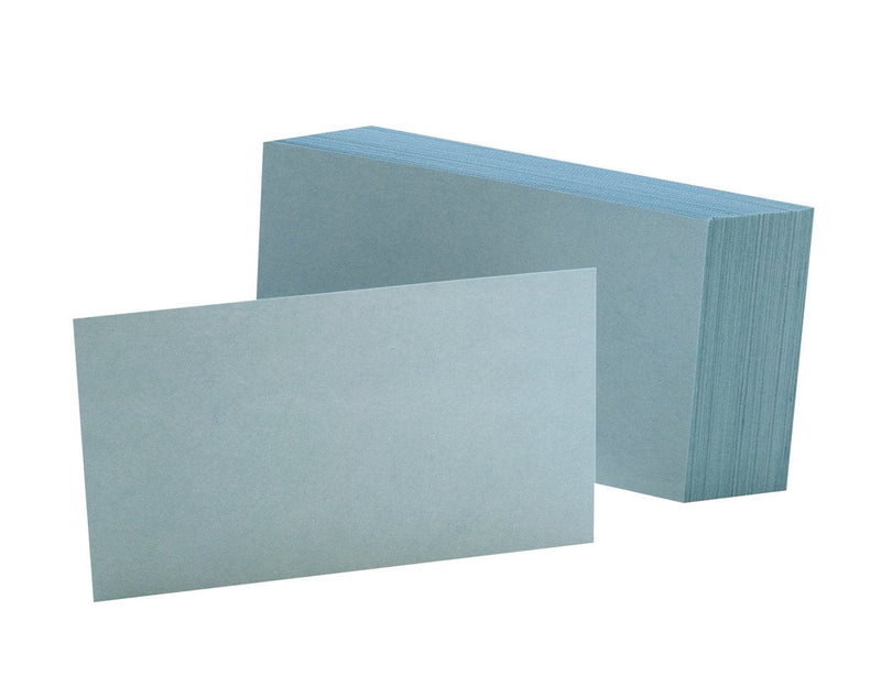 Oxford Blank Color Index Cards, 3" x 5", Blue, 100 Per Pack (7320 BLU) - NewNest Australia