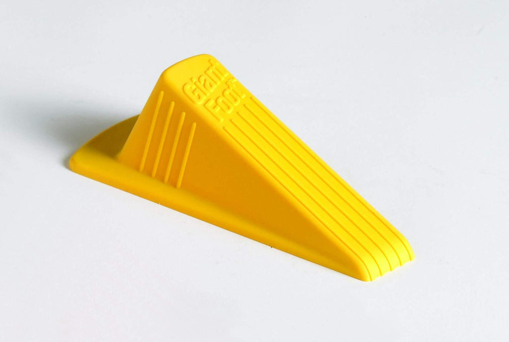 Giant Foot Door Stop, Heavy Duty No Slip, Doors Up to 2" Clearance, Yellow - NewNest Australia