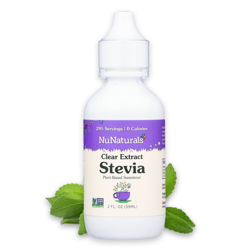 NuNaturals NuStevia Clear Extract Stevia Natural Liquid Sweetener, 2 Ounce 2 Fl Oz (Pack of 1) - NewNest Australia
